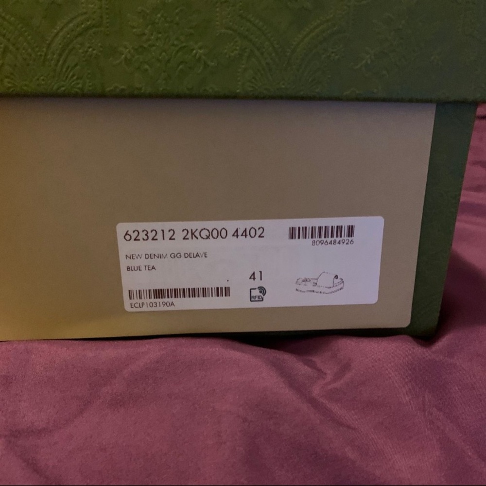 Women’ s Authentic New denim GG Blue Tea size 41( US11)